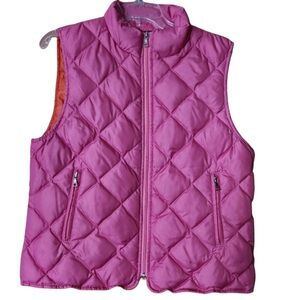 TOMMY HILFIGER Pink Quilted Puffer Vest Size Large